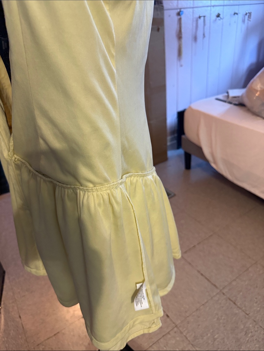 wild fable Cream Button-Front Ruffle-Hem Sundress - Picture 13 of 14